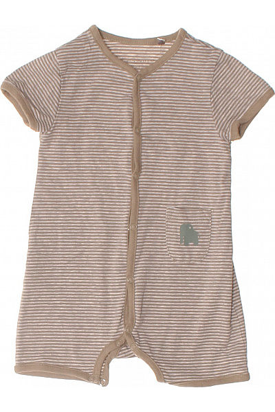 Bellybutton Kojenecké Dupačky Pruhované S Potiskem Slona Béžové Viskózové Velikost 86 CM