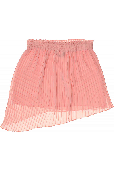 ZARA Růžová plisovaná asymetrická sukně letní volná průsvitná Velikost m | ZARA | obrázek 3