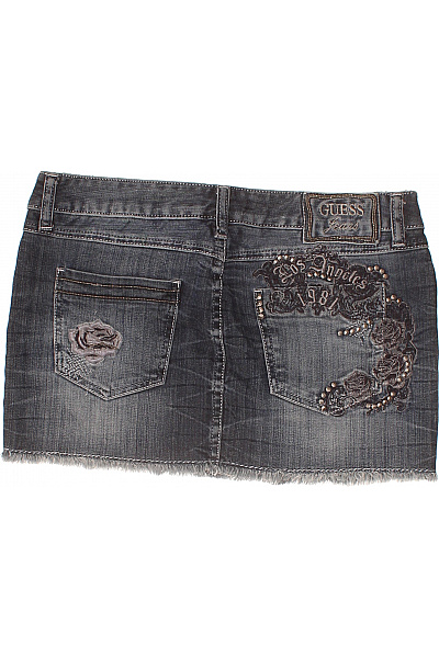 Guess dámská džínová mini sukně s kapsami a třásněmi Vel. 28 | Guess | obrázek 3