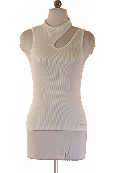 Hugo Boss Dámské Bílé Tílko Bez Rukávů S Průstřihy Velikost S