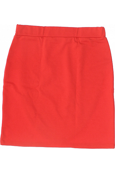Ichi Dámská červená polyesterová mini sukně s překládaným detailem a pružným pasem Velikost M | Ichi | obrázek 3