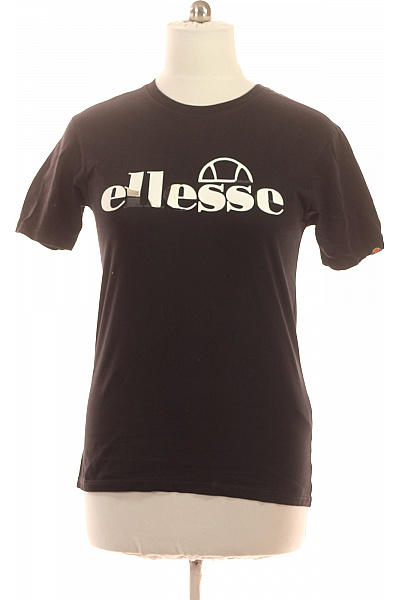 Ellesse Černé Tričko S Krátkým Rukávem A Potiskem Velikost M