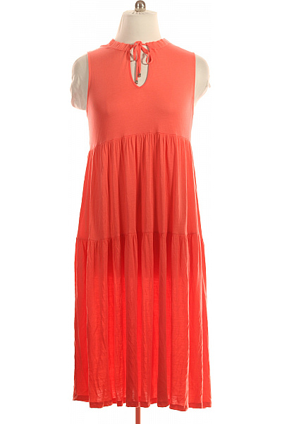 Cartoon Dámské šaty Bez Rukávů Oranžové Volnočasové Letní Boho Velikost 42