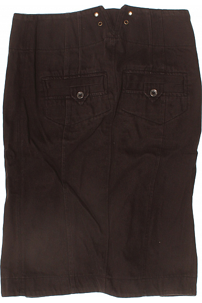 DIESEL Dámská bavlněná pouzdrová sukně tmavě hnědá se zipem Vel. 28 | DIESEL | obrázek 3