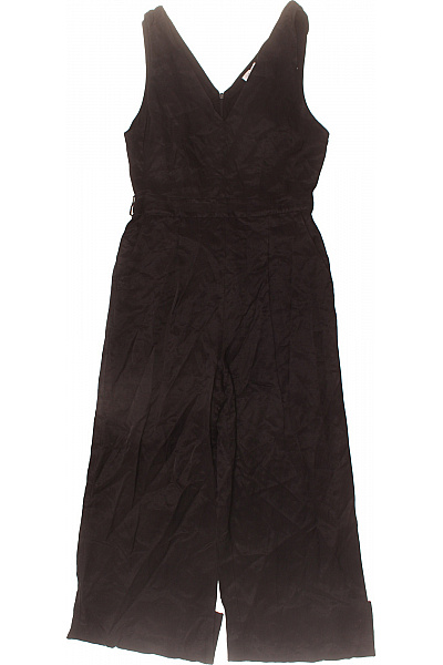 S.OLIVER černý Overal Bez Rukávů Viskózové Velikost 38