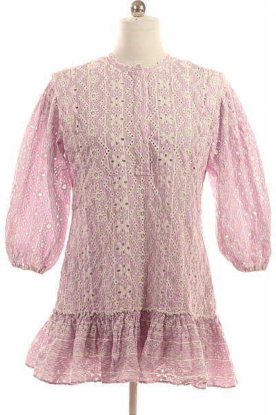 Maje dámské šaty bavlněné letní krajkové květované ažurové volné boho Vel. .38 | Maje | obrázek 2