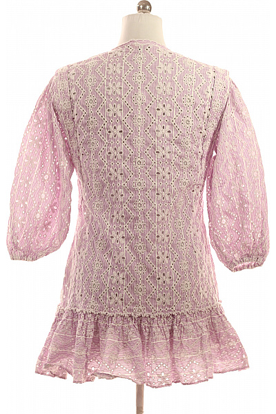 Maje dámské šaty bavlněné letní krajkové květované ažurové volné boho Vel. .38 | Maje | obrázek 3