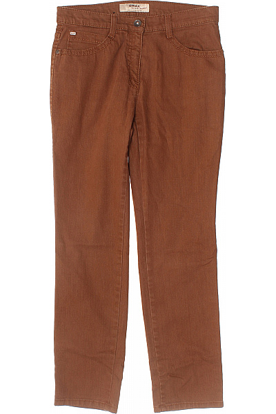 BRAX Dámské Bavlněné Hnědé Džíny Rovné Kapsy Klasické Velikost US 27/30