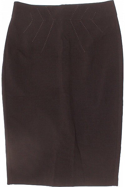 Marks & Spencer Dámská pouzdrová polyesterová sukně business tmavě hnědá jednobarevná ke kolenům Velikost 10 | Marks & Spencer | obrázek 2