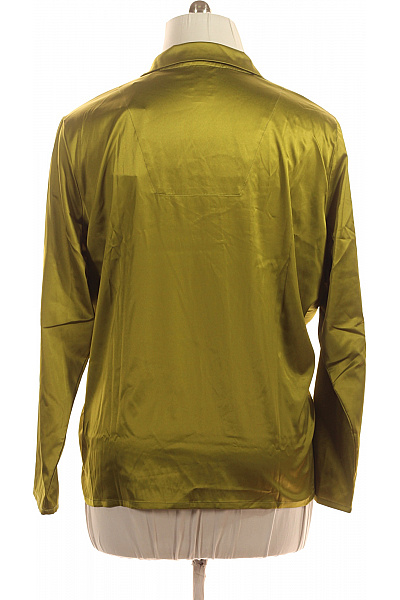 Chelsea Peers Dámská polyesterová košile olivová lesklá volná elegantní Velikost 52 | Chelsea Peers | obrázek 3