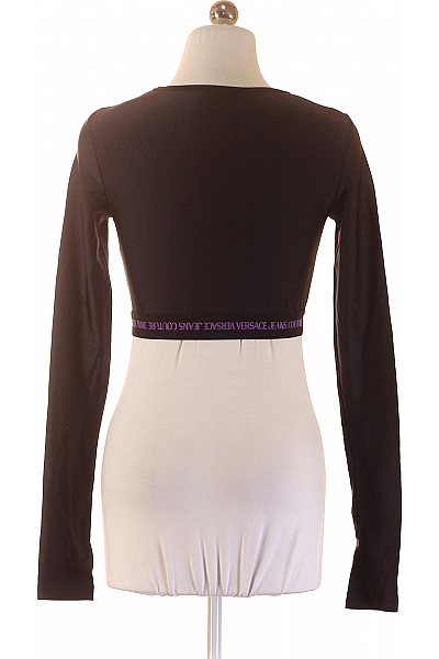 VERSACE Dámské tričko s dlouhým rukávem crop top černé Vel. US 6 | VERSACE | obrázek 2