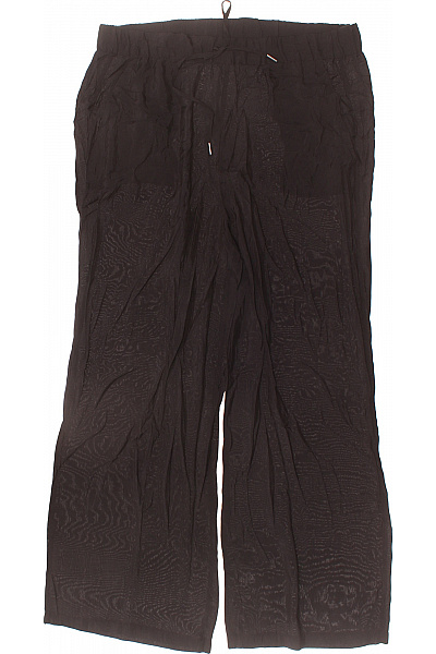 Dámské černé široké Volnočasové Kalhoty Velikost L