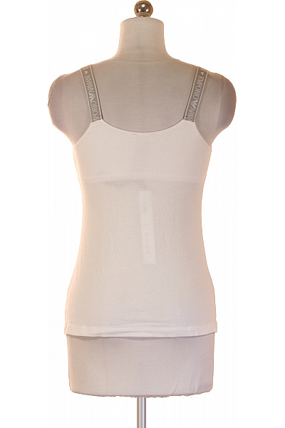 ARMANI dámské tílko bez rukávů s nápisem basic bílé Velikost S | ARMANI | obrázek 2