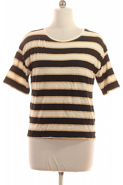 JUVIA Dámské bavlněné tričko s krátkým rukávem pruhované basic Vel. EU XS | JUVIA | obrázek 2