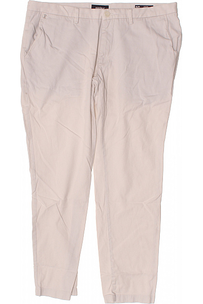 GARDEUR Béžové Bavlněné Volnočasové Kalhoty Rovné S Kapsami Velikost 36/30