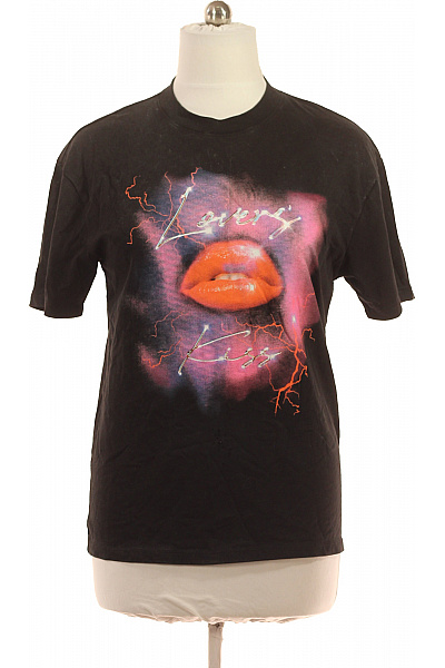 Hugo Boss Pánské Tričko S Krátkým Rukávem A Potiskem Rtů Velikost XS