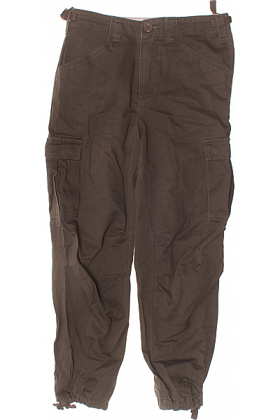 Asos Pánské Bavlněné Cargo Kalhoty Volnočasové Hnědé S Kapsami Vel. 36