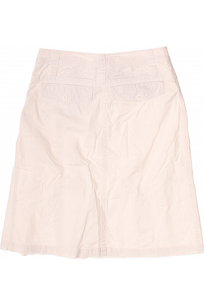 s.OLIVER Bílá bavlněná midi sukně pruhovaná plisovaná áčková s knoflíky Vel. 36 | s.OLIVER | obrázek 3