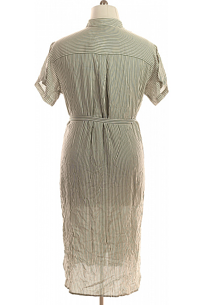 VERO MODA Zelené pruhované košilové šaty s krátkým rukávem a páskem Vel. US 12 | VERO MODA | obrázek 2