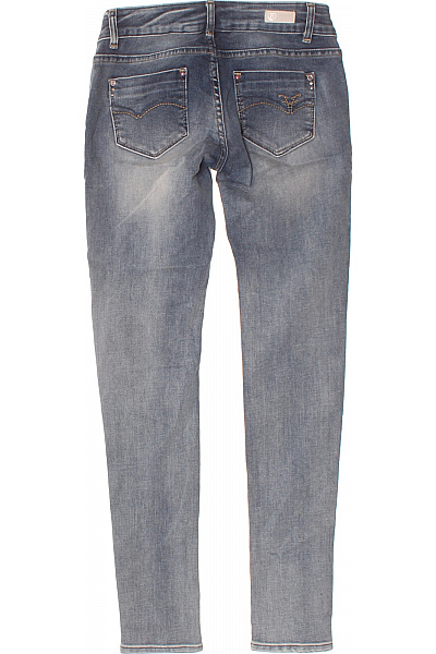 Dámské džíny skinny s kamínky modré Vel. 25 | Unimoda | obrázek 2