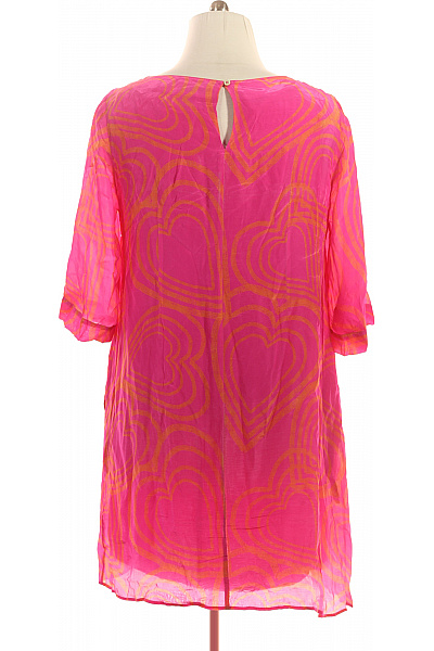 LIEBESKIND Dámské šaty růžové s krátkým rukávem a potiskem srdcí Vel. 44 | LIEBESKIND | obrázek 2