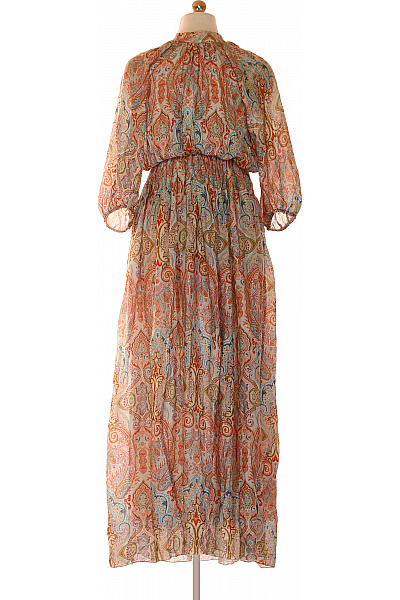 Rinascimento Dámské šaty maxi s krátkým rukávem boho barevné šifonové Vel. S | Rinascimento | obrázek 3
