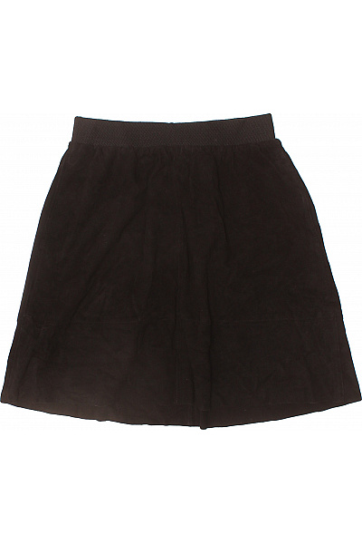 SELECTED Dámská kožená černá áčková mini sukně s pružným pasem Velikost 34 | SELECTED | obrázek 2