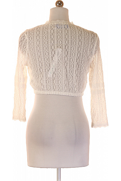 Trachtenmanufaktur Dámské bolerko bílé krajkové s dlouhým rukávem vintage Vel. 36 | Trachtenmanufaktur | obrázek 3