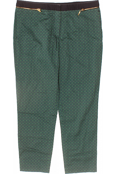 ZARA Dámské kalhoty zelené vzorované volnočasové elegantní rovné Vel. 38 | ZARA | obrázek 2