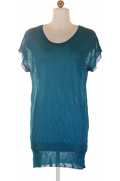 American Vintage Dámská polyesterová tuniková halenka tyrkysová průsvitná volná letní Vel. S | American Vintage | obrázek 2