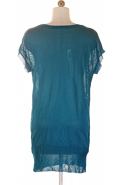 American Vintage Dámská polyesterová tuniková halenka tyrkysová průsvitná volná letní Vel. S | American Vintage | obrázek 3