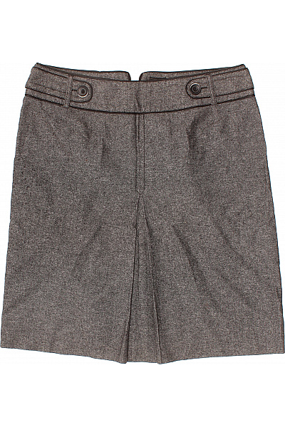 Dámská vlněná sukně šedá elegantní business rovná ke kolenům Velikost 42 | Unimoda | obrázek 2