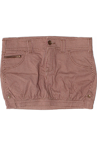 BENETTON Dámská bavlněná mini sukně károvaná nabíraná s gumou v pase se zipem Vel. 42 | BENETTON | obrázek 2