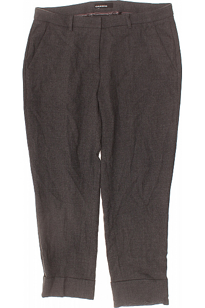 CAMBIO Elegantní oblekové kalhoty tmavě šedé látkové s ohrnutými nohavicemi Vel. M | CAMBIO | obrázek 2