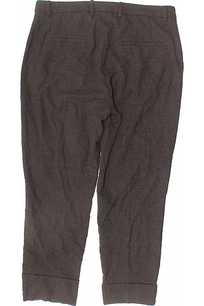 CAMBIO Elegantní oblekové kalhoty tmavě šedé látkové s ohrnutými nohavicemi Vel. M | CAMBIO | obrázek 3