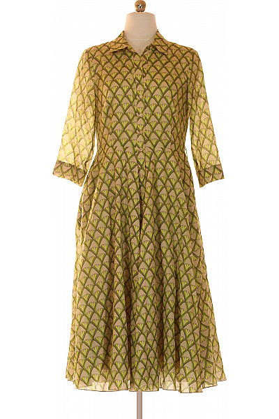 riani dámské šaty s dlouhým rukávem košilové midi zelené Vel. 36 | riani | obrázek 2