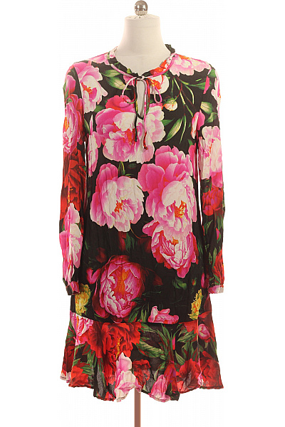 Dine'n Dance Dámské šaty s dlouhým rukávem květované volnočasové Vel. m | Dine'n Dance | obrázek 2