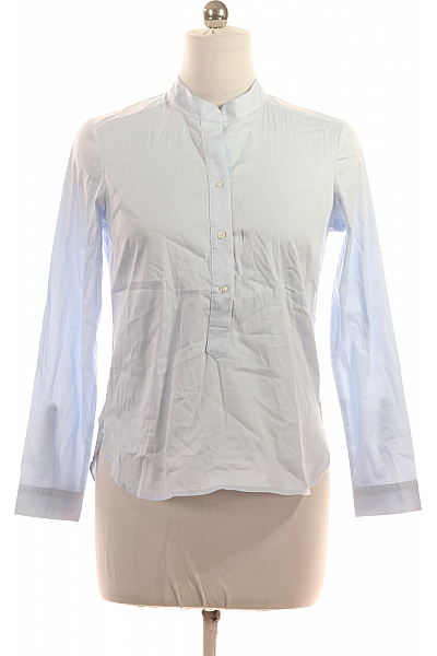 LAWRENCE GREY Dámská Bavlněná Světle Modrá Košilová Halenka Dlouhý Rukáv Elegantní Business Velikost EU 34