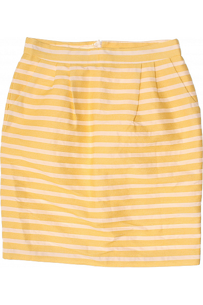 HALLHUBER Dámská pruhovaná bavlněná sukně letní krátká žlutá Vel. 40 | HALLHUBER | obrázek 2