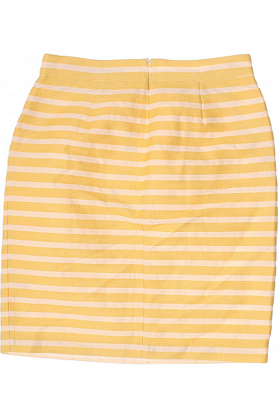 HALLHUBER Dámská pruhovaná bavlněná sukně letní krátká žlutá Vel. 40 | HALLHUBER | obrázek 3
