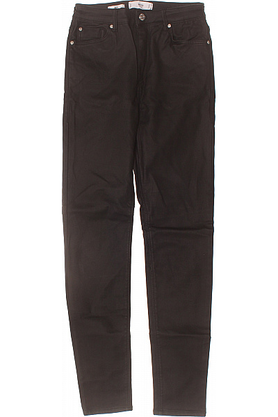 MANGO Dámské Viskózové černé Skinny Džíny S Kapsami Vel. 38