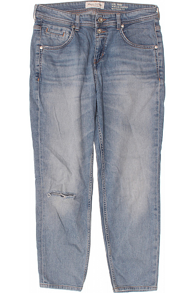 Marc O´Polo Dámské Džíny Boyfriend Střih S Dírami Modré Velikost W30