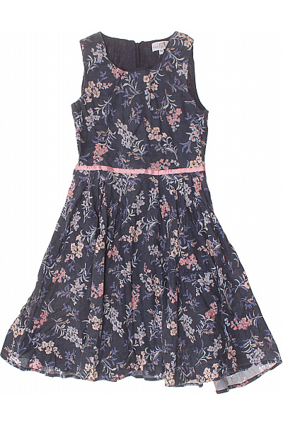 Happy Girls Dívčí Květované šaty Modré Velikost 146