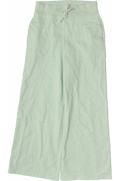 ABSOLUT CASHMERE Dámské bavlněné volnočasové tepláky světle zelené široké s mašlí Velikost S | ABSOLUT CASHMERE | obrázek 2