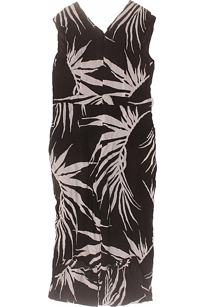 COMMA černobílé overaly bez rukávů s potiskem listů Velikost 44 | COMMA | obrázek 3