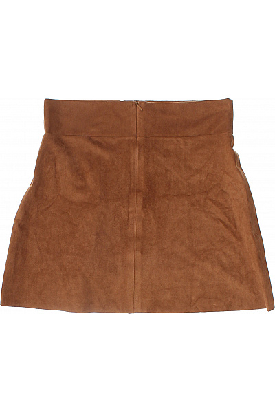 ZARA Hnědá semišová mini sukně s nýty áčková Velikost M | ZARA | obrázek 3