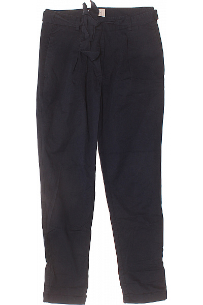 pinko Dámské bavlněné tmavě modré volnočasové kalhoty s páskem Velikost 34 | pinko | obrázek 2