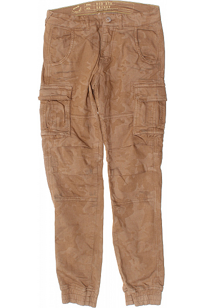 GAS Pánské Maskáčové Cargo Kalhoty Volnočasové Hnědé Velikost Xxs