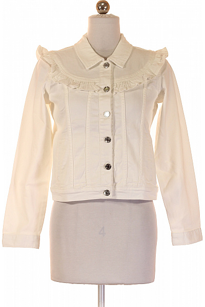 Gap Dívčí Bílá Bavlněná Džínová Bunda Růžkovaný Límec Vel. 164/176 CM | Gap | obrázek 2