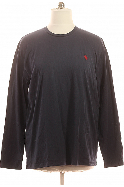 U.S.POLO ASSN. Pánské tričko s dlouhým rukávem modré bavlněné basic | U.S.POLO ASSN. | obrázek 2